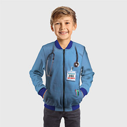 Бомбер детский Костюм врача, цвет: 3D-синий — фото 2