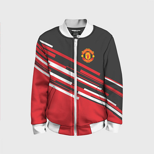 Детский бомбер Man UTD FC: Sport Line 2018 / 3D-Белый – фото 1