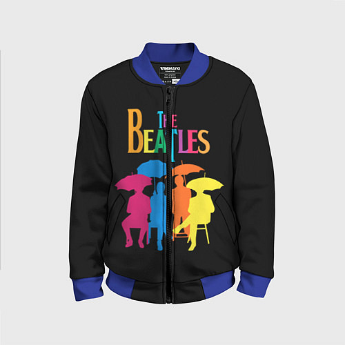 Детский бомбер The Beatles: Colour Rain / 3D-Синий – фото 1