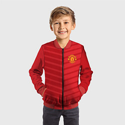Бомбер детский FC Manchester United: Reverse, цвет: 3D-красный — фото 2