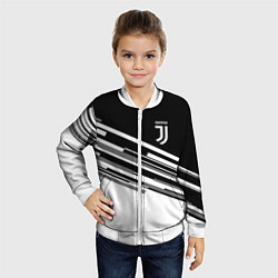 Бомбер детский FC Juventus: B&W Line, цвет: 3D-белый — фото 2