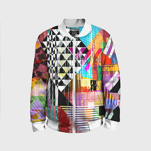Детский бомбер RGB Geometry / 3D-Белый – фото 1