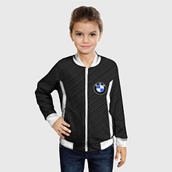 Бомбер детский BMW CARBON БМВ КАРБОН, цвет: 3D-белый — фото 2