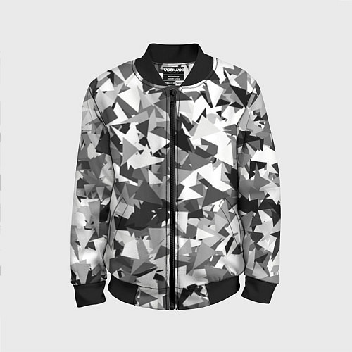 Детский бомбер Городской серый камуфляж / 3D-Черный – фото 1