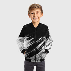 Бомбер детский Белый и черный, цвет: 3D-черный — фото 2
