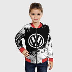 Бомбер детский Volkswagen: Black Spray, цвет: 3D-красный — фото 2