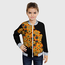 Бомбер детский Славянская роспись, цвет: 3D-серый — фото 2