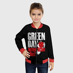 Бомбер детский Green Day: American Idiot, цвет: 3D-красный — фото 2