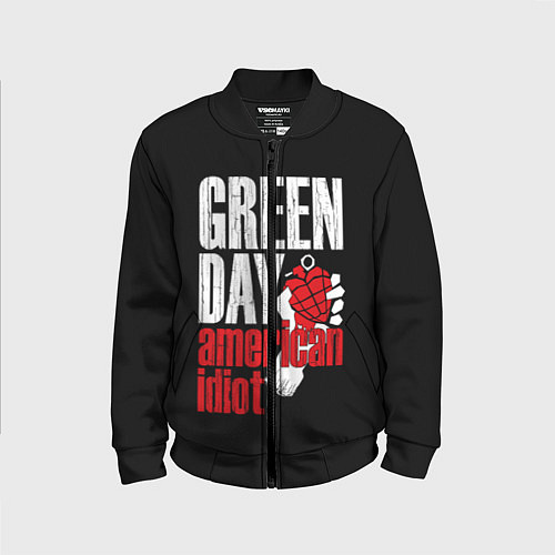 Детский бомбер Green Day: American Idiot / 3D-Черный – фото 1