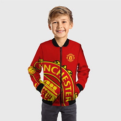 Бомбер детский FC Man United: Red Exclusive, цвет: 3D-черный — фото 2
