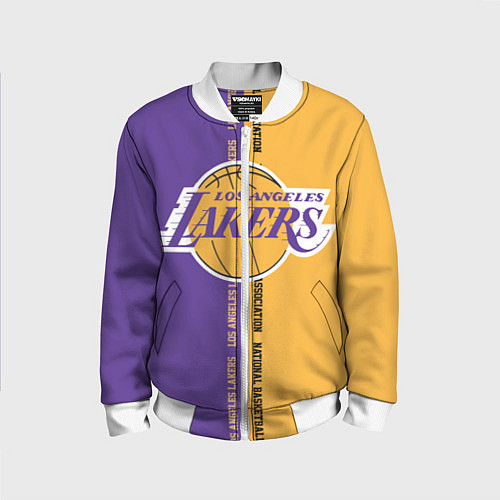 Детский бомбер NBA: LA Lakers / 3D-Белый – фото 1