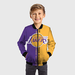 Бомбер детский NBA: LA Lakers, цвет: 3D-черный — фото 2