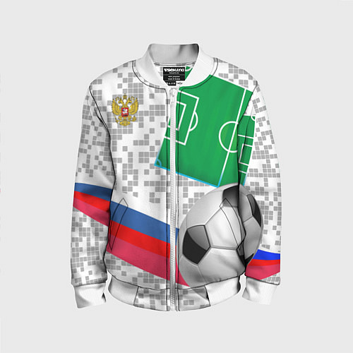 Детский бомбер Русский футбол / 3D-Белый – фото 1