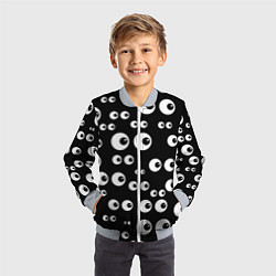 Бомбер детский Глазастый, цвет: 3D-серый — фото 2