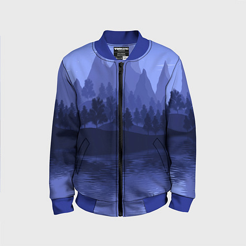Детский бомбер Firewatch Mountains / 3D-Синий – фото 1