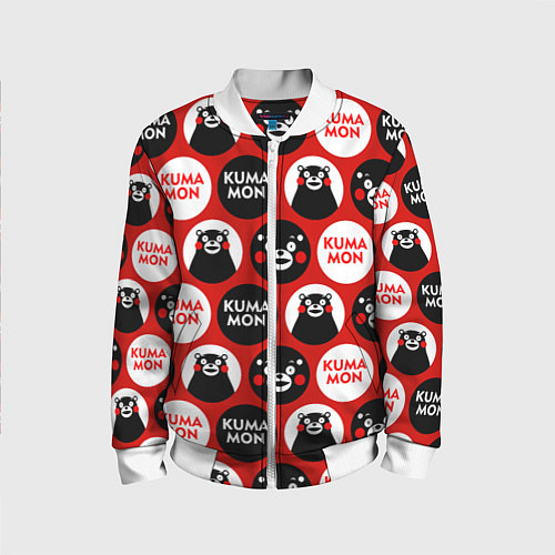 Детский бомбер Kumamon Pattern / 3D-Белый – фото 1