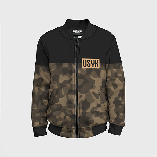 Детский бомбер USYK Camo / 3D-Черный – фото 1