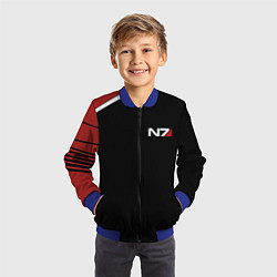 Бомбер детский MASS EFFECT N7, цвет: 3D-синий — фото 2