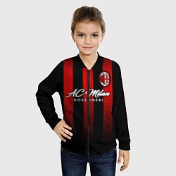 Бомбер детский AC Milan, цвет: 3D-черный — фото 2
