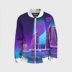 Бомбер детский Neon Nights, цвет: 3D-белый