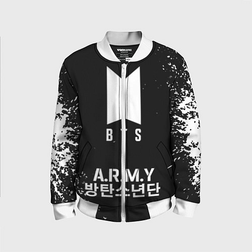 Детский бомбер BTS ARMY / 3D-Белый – фото 1