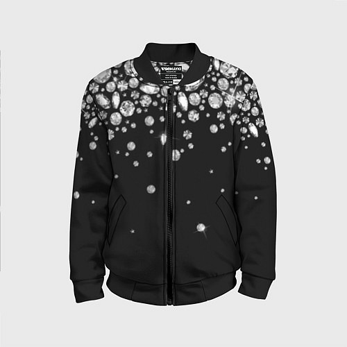 Детский бомбер Бриллиантовый дождь / 3D-Черный – фото 1