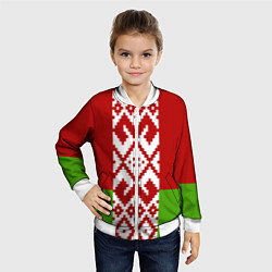 Бомбер детский Беларусь флаг, цвет: 3D-белый — фото 2