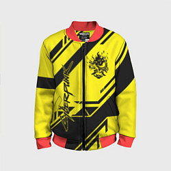 Бомбер детский Cyberpunk 2077: Yellow Samurai, цвет: 3D-красный