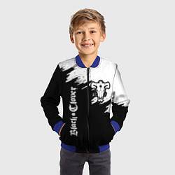 Бомбер детский ЧЁРНЫЙ КЛЕВЕР, цвет: 3D-синий — фото 2