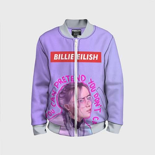 Детский бомбер Billie Eilish / 3D-Серый – фото 1