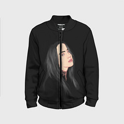 Бомбер детский Billie Eilish: Black Style, цвет: 3D-черный