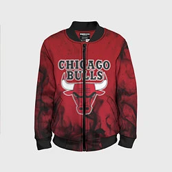 Бомбер детский CHICAGO BULLS, цвет: 3D-черный