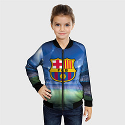 Бомбер детский FC Barcelona, цвет: 3D-черный — фото 2