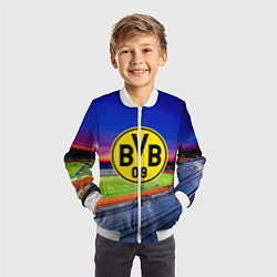 Бомбер детский FC Borussia, цвет: 3D-белый — фото 2