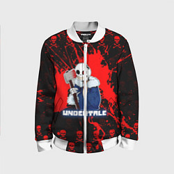 Бомбер детский UNDERTALE, цвет: 3D-белый