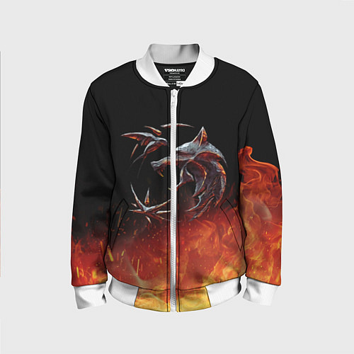 Детский бомбер Ведьмак сериал / 3D-Белый – фото 1