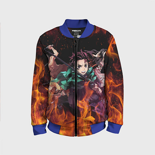 Детский бомбер KIMETSU NO YAIBA / 3D-Синий – фото 1