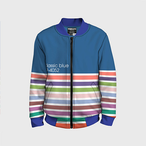 Детский бомбер Pantone цвет года с 2012 по 2020 гг / 3D-Синий – фото 1