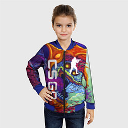 Бомбер детский CS GO HYPERBEAST, цвет: 3D-синий — фото 2