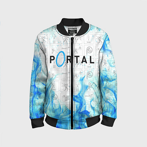 Детский бомбер PORTAL / 3D-Черный – фото 1
