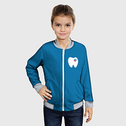 Бомбер детский Стоматолог, цвет: 3D-серый — фото 2