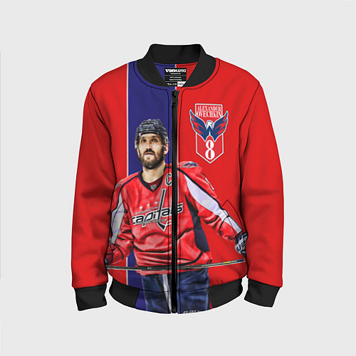 Детский бомбер Ovechkin Capitals / 3D-Черный – фото 1