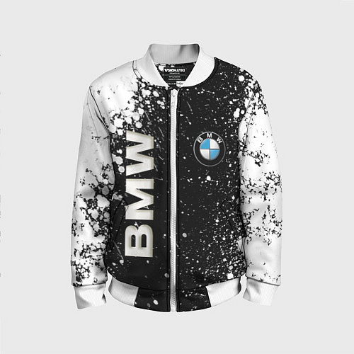 Детский бомбер BMW / 3D-Белый – фото 1