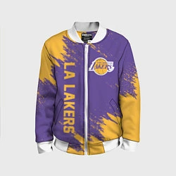 Бомбер детский LA LAKERS, цвет: 3D-белый