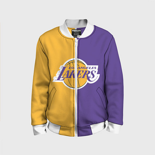 Детский бомбер LA LAKERS / 3D-Белый – фото 1