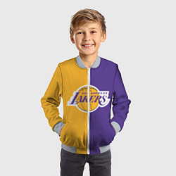 Бомбер детский LA LAKERS, цвет: 3D-серый — фото 2