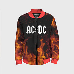 Бомбер детский AC DC, цвет: 3D-красный