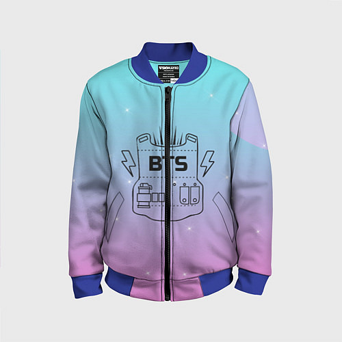 Детский бомбер BTS / 3D-Синий – фото 1