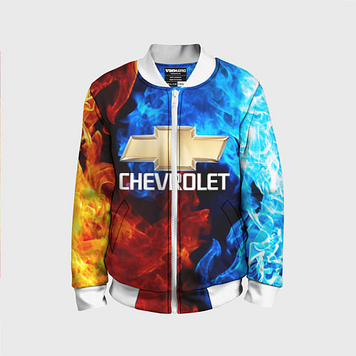 Детский бомбер CHEVROLET / 3D-Белый – фото 1