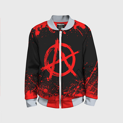 Детский бомбер АНАРХИЯ / 3D-Серый – фото 1